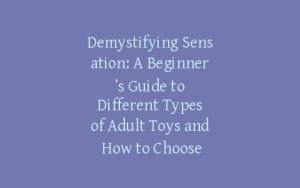 Demystifying Sensation: A Beginner’s Guide to Different Types of Adult Toys and How to Choose
